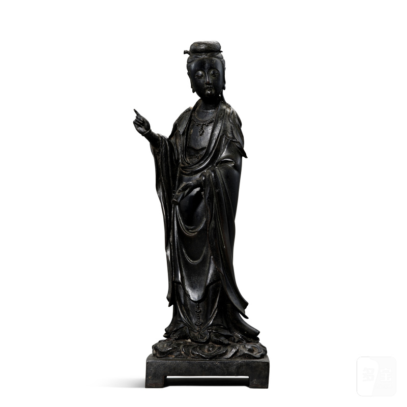 A bronze figure of Guanyin, Late Ming - early Qing dynasty | 明末清初 銅觀音菩薩像 《蘇心宇製》款